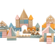 ΞΥΛΙΝΟ ΟΙΚΟΔΟΜΙΚΟ ΥΛΙΚΟ CITY PASTEL 50 τεμ.