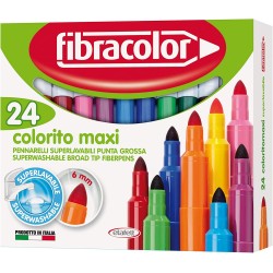 ΠΑΙ∆ΙΚΟΙ ΜΑΡΚΑ∆ΟΡΟΙ COLORITO MAXI ΓΙΑ ΧΟΝΤΡΗ ΓΡΑΦΗ - 24 τμχ