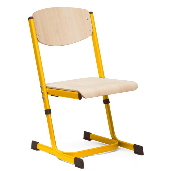 ADJUSTABLE SEAT HEIGHT CHAIR 5-6 YELLOW