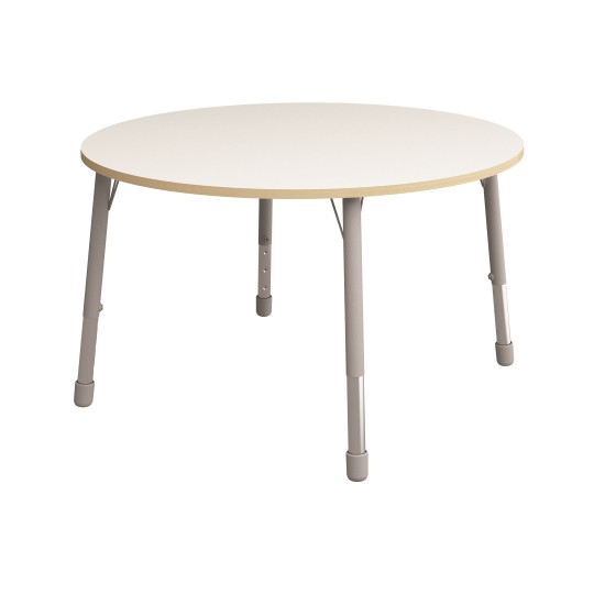 ΤΡΑΠΕΖΙ ΣΤΡΟΓΓΥΛΟ CLASSIC STEEL COLORI ΜΑΧΙ - ΛΕΥΚΟ