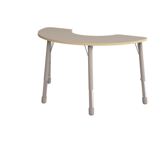 ΤΡΑΠΕΖΙ BANANA ΗΜΙΚΥΚΛΙΚΟ CLASSIC STEEL COLORI - ΓΚΡΙ