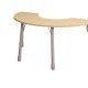 ΤΡΑΠΕΖΙ BANANA ΗΜΙΚΥΚΛΙΚΟ CLASSIC STEEL NATURA - ΟΞΙΑ