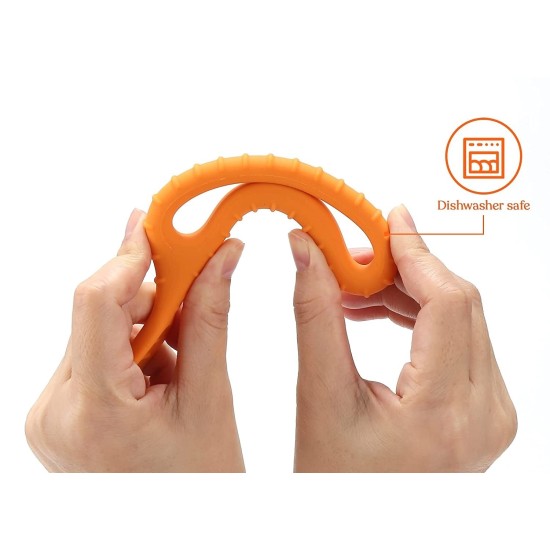 DUO TEXTURED LOOP SENSORY SPOONS GREEN/ORANGE