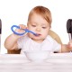 DUO TEXTURED LOOP SENSORY SPOONS BLUE/RED
