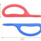 DUO TEXTURED LOOP SENSORY SPOONS BLUE/RED