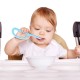 DUO TEXTURED LOOP SENSORY SPOONS ORANGE/LIGHT BLUE